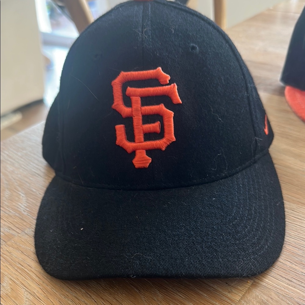 Nike Black Baseball Cap with Orange SF Logo